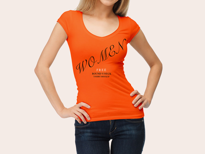 Download Orange T-Shirt Mockup - Free Mockups