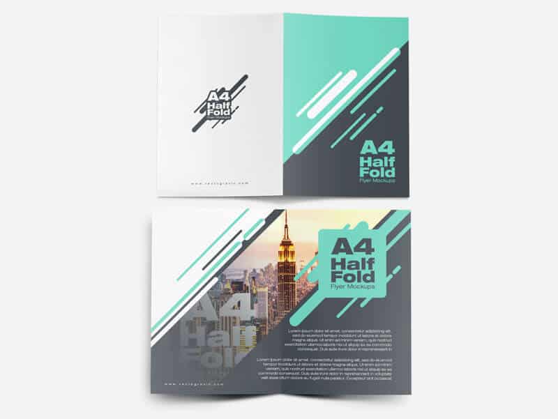 Download Half Fold Flyer Mockup - Free Mockups