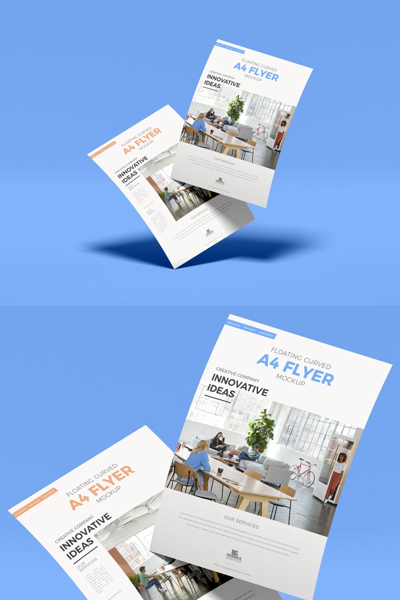 Download Vertical A4 Flyer Mockup Free Mockups