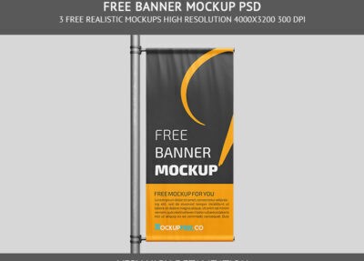 Free Banner PSD Mockup