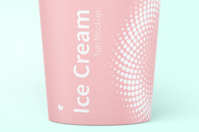 Download Free Ice-cream Paper Cup Mockup - Free Mockups