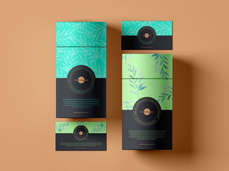 Business Card with Paper Tube Mockup