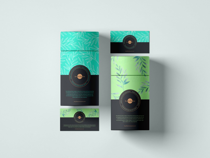 Business Card with Paper Tube Mockup