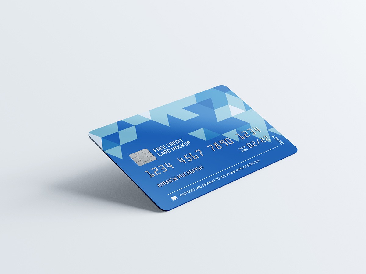 Free Plastic Credit Card Mockup