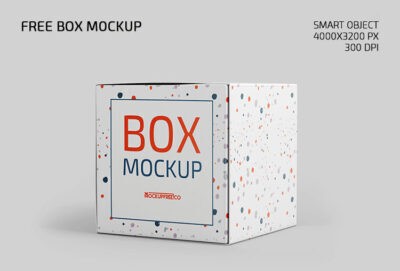 Free Paper Box Mockup