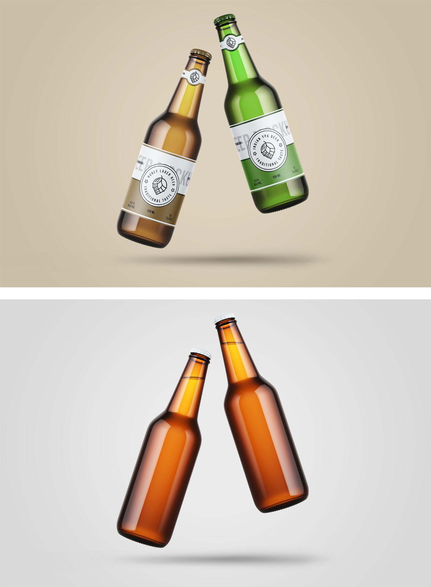 Free Beer Bottle PSD Mockup - Free Mockups Free mockups for everyone Within Beer Label Template Psd