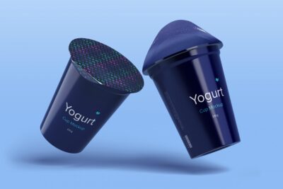 150g Plastic Yogurt Cup PSD Mockup
