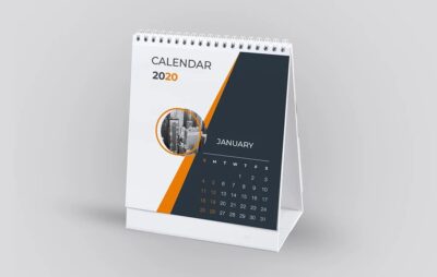 Office Desk Calendar Mockup