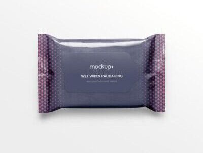 Free Wet Wipes Packaging Mockup