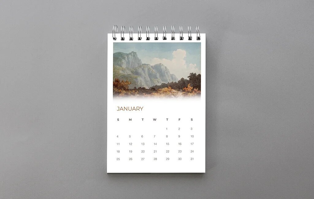 Free Paper Calendar Mockup
