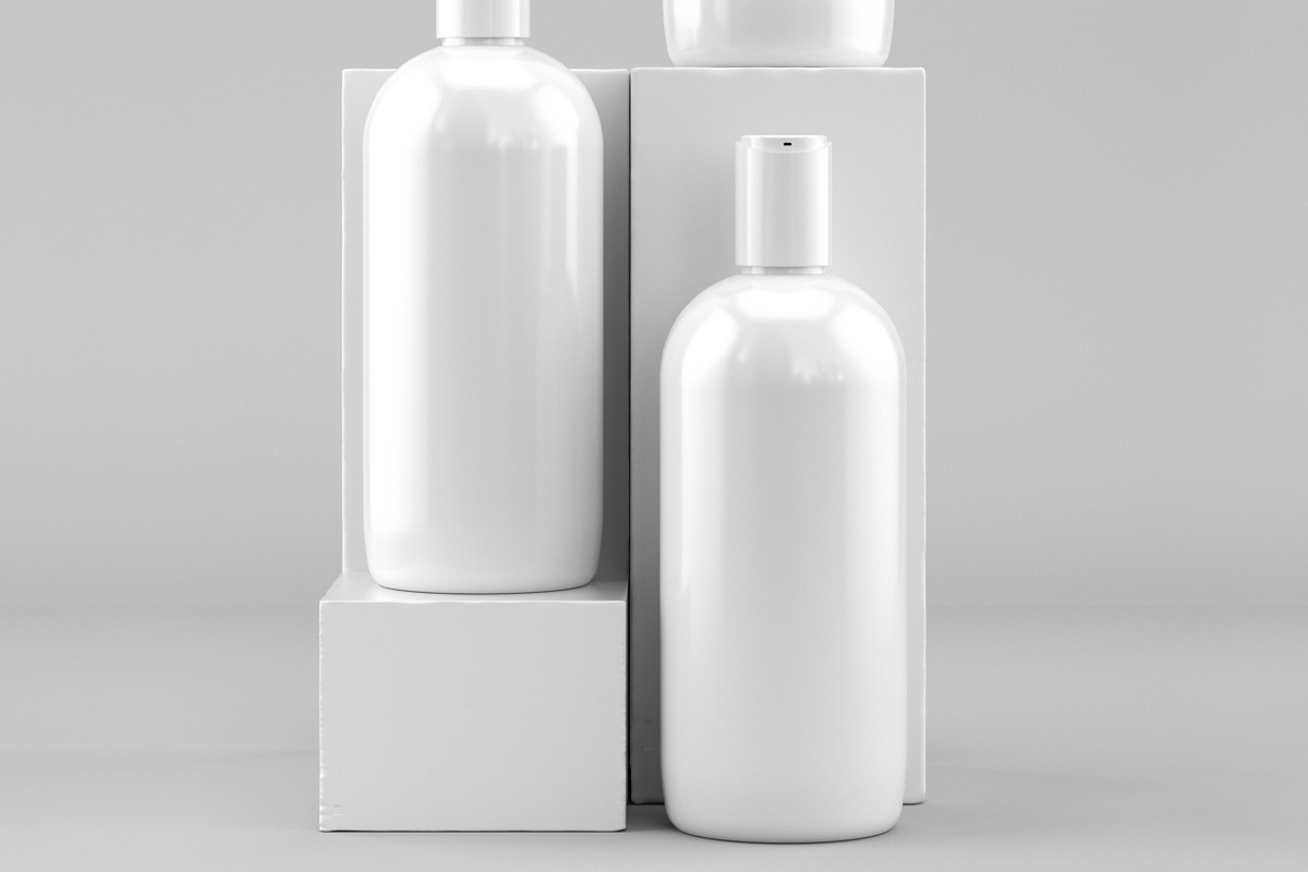 Cosmetic Bottle Packaging PSD Mockup