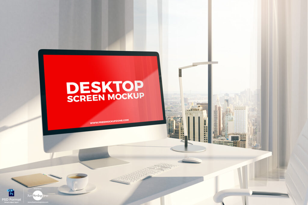 Download Free Desktop Screen PSD Mockup - Free Mockups