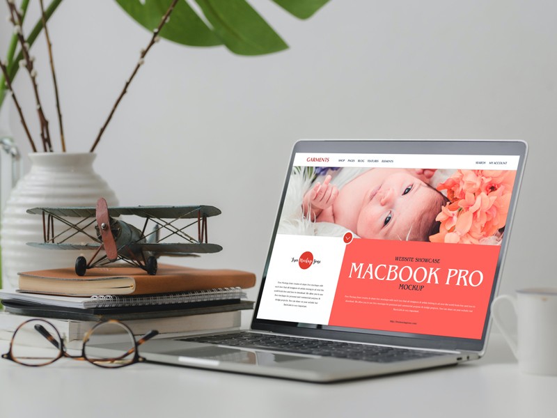 Free Laptop Showcase MacBook Pro Mockup