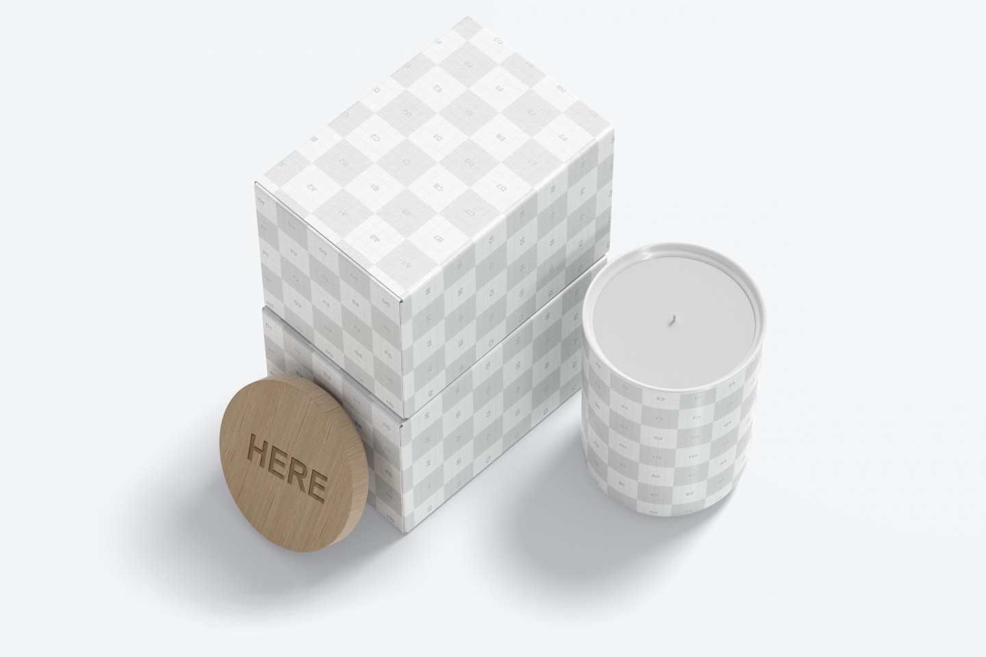 Free Ceramic Candle Box Packaging Mockup