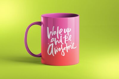 Free Colorful Coffee Cup Mockup