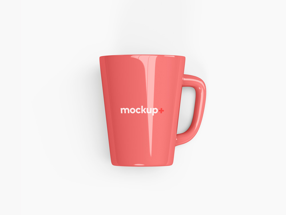 Pink Ceramic Cup PSD Mockup