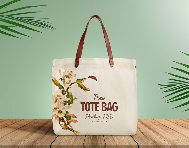 Free Organic Cotton Carry Bag Mockup