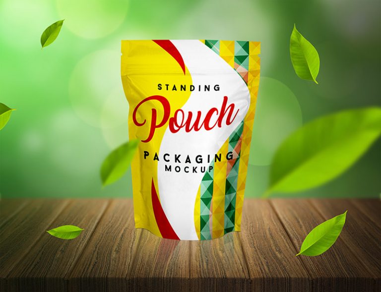 Free Standing Pouch PSD Mockup