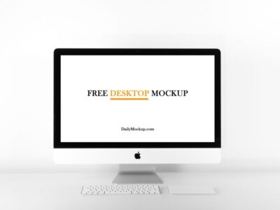 iMac Desktop Mockup PSD template