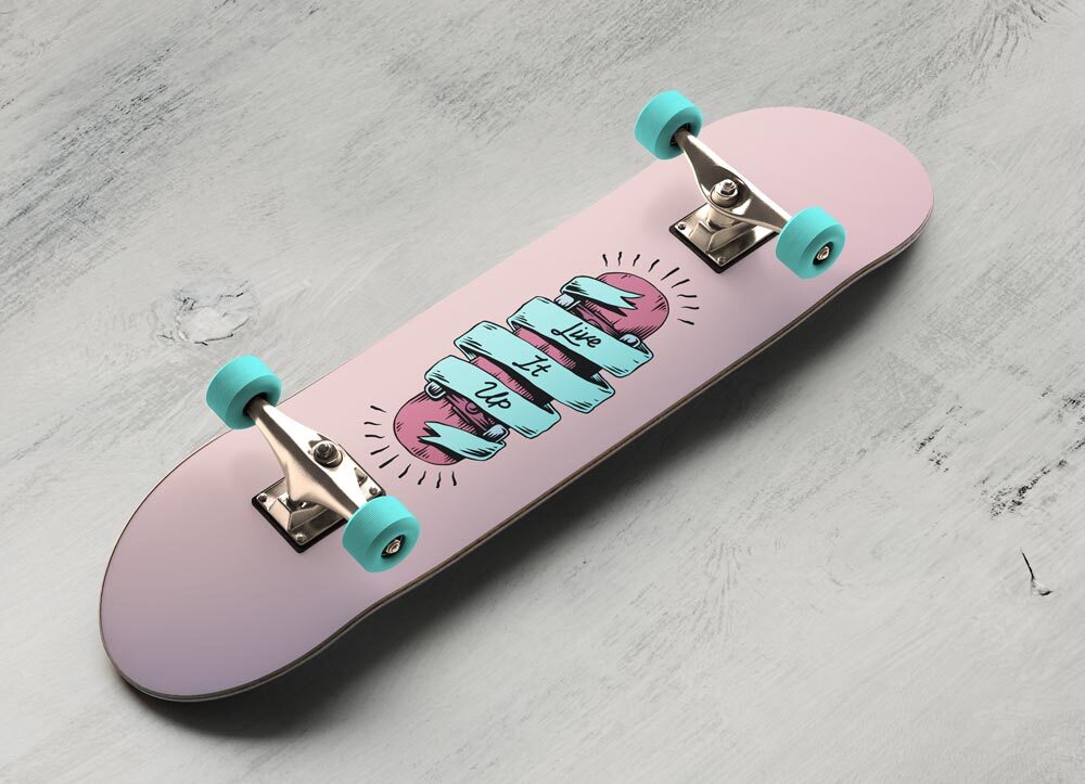 Free Skateboard PSD Mockup