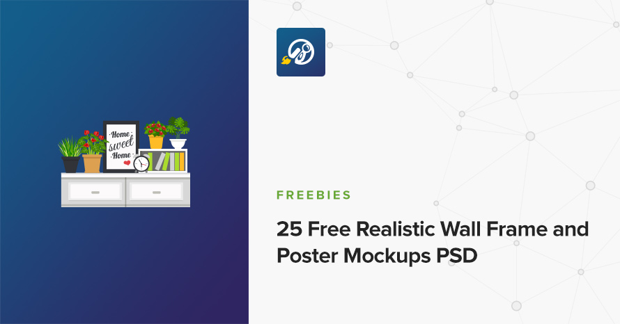 25 Wall Frame and Poster PSD Mockup
