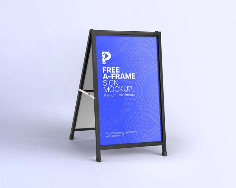 Free Outdoor Frame Stand Mockup