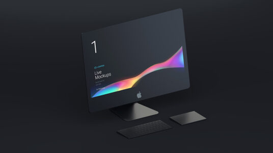 Matt Black Apple Desktop Mockup