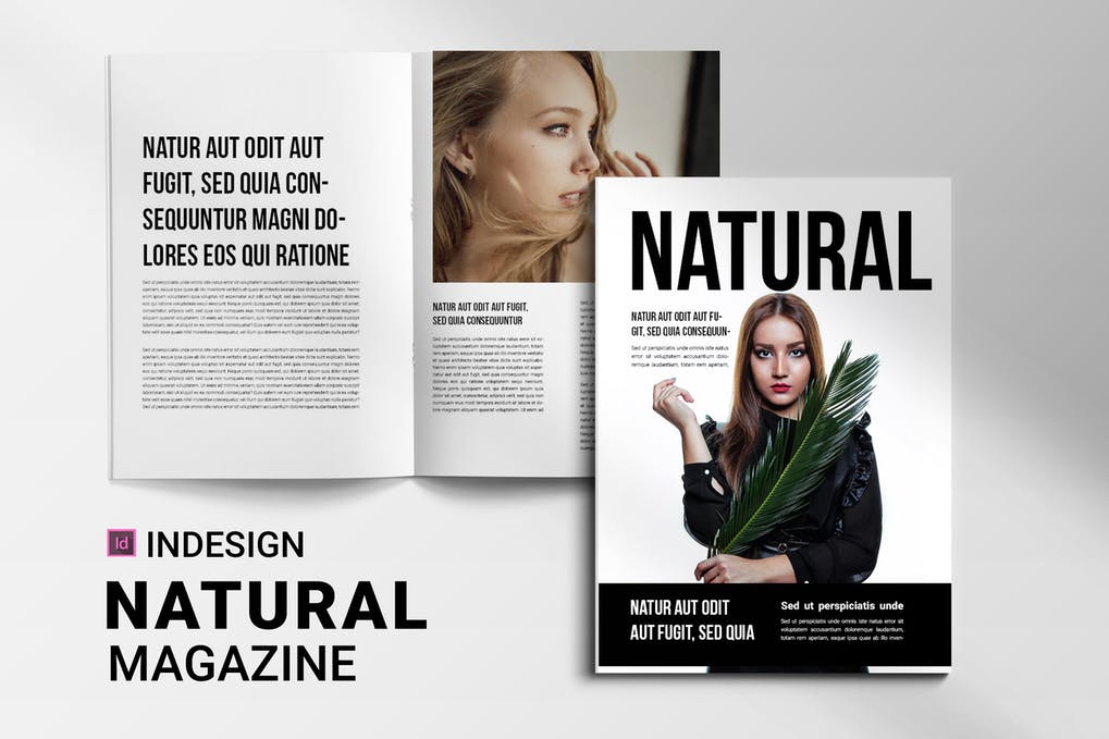 Natural Magazine Paper PSD Mockup