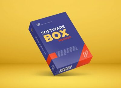 Free Software Box PSD Mockup