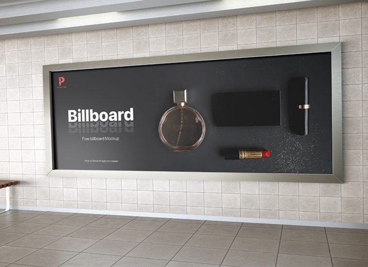 Metro Station Billboard Advertisement Mockup