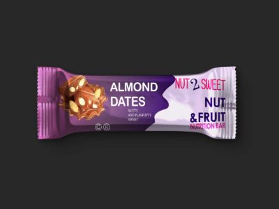 Free Almond Snack Bar PSD Mockup