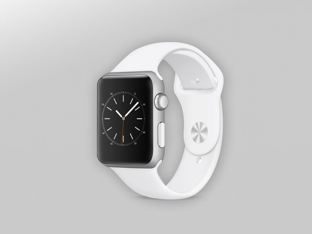 Best White Apple Watch PSD Mockup