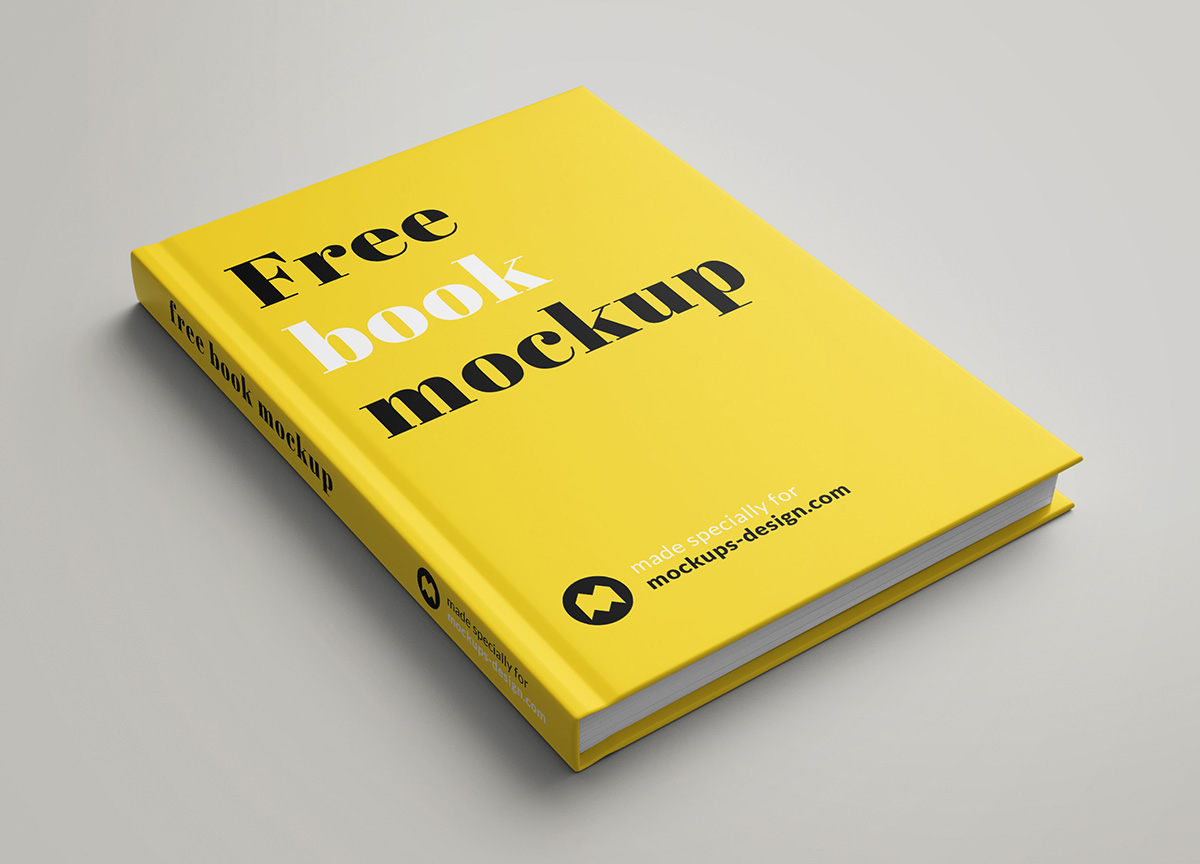 Free Yellow Book Cover PSD Mockup
