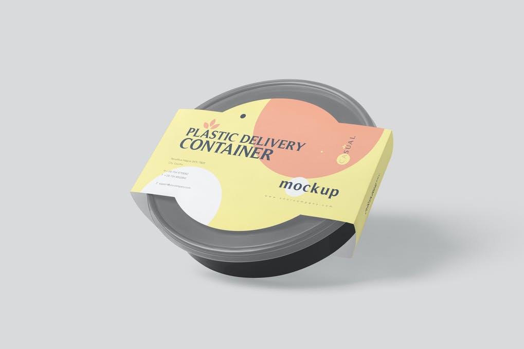Plastic Delivery Container PSD Mockup