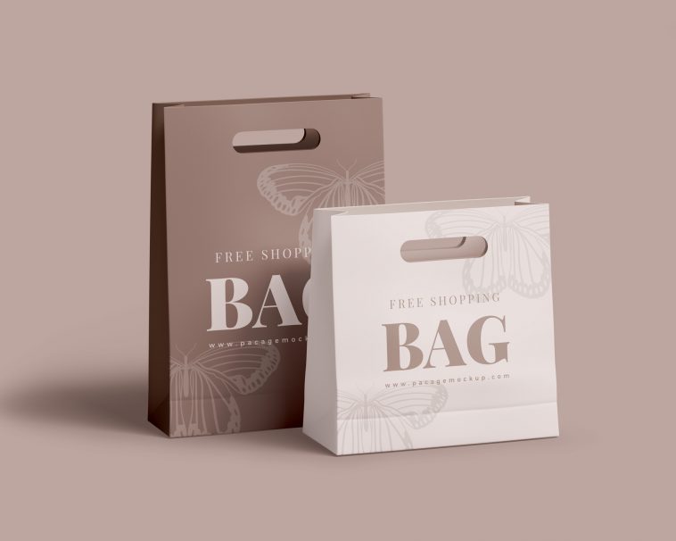 Free Paper Bag Mock for Shopping
