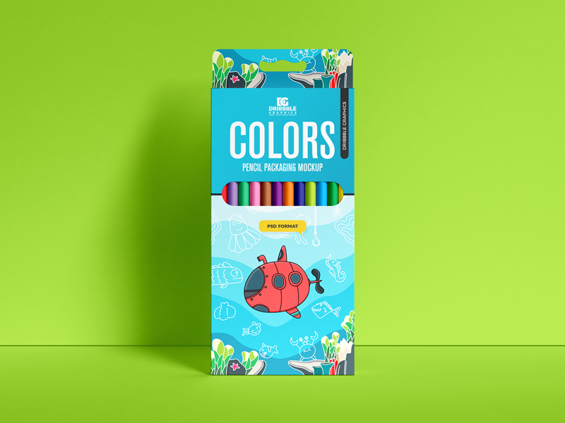 Free Pencil Color Stationery Mockup
