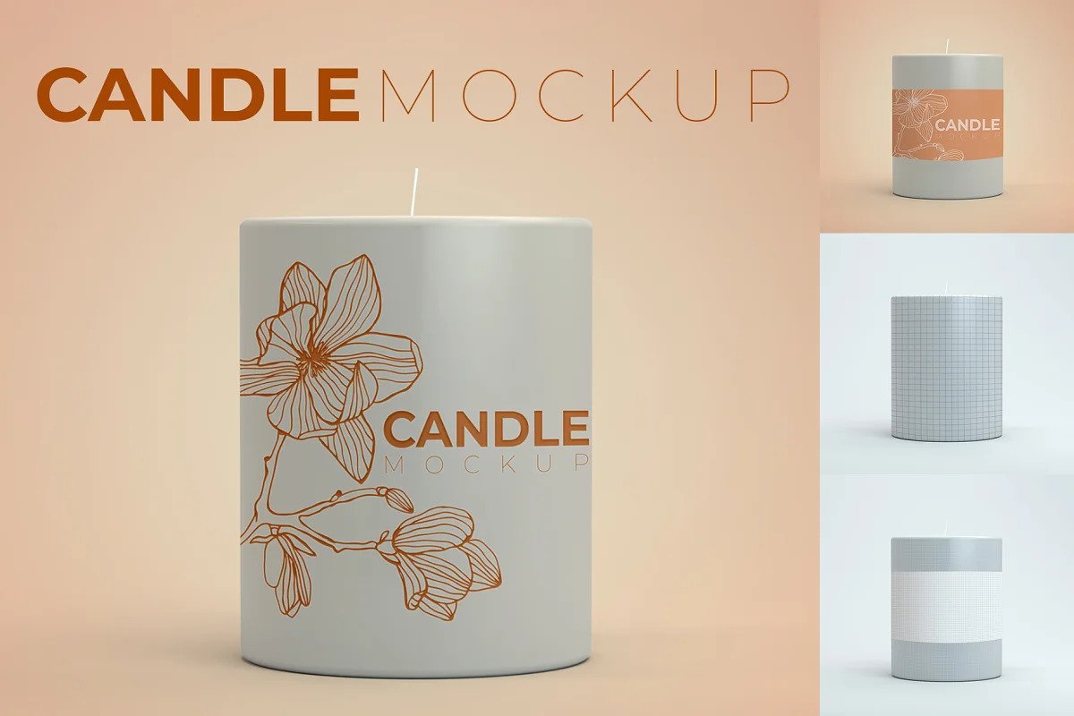 Best Designing Candle Light Mockup