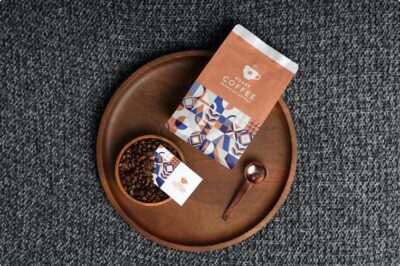 Free Premium Coffee Packaging PSD Mockup
