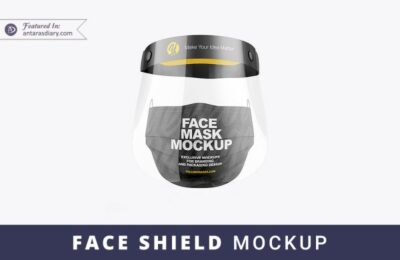 Free Full Face Shield PSD Mockup