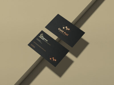 Gold Foil Business Card Mockups Design