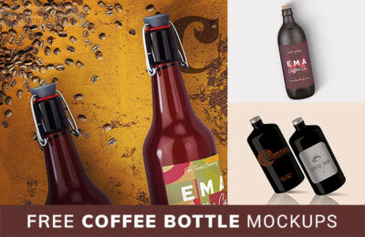 Coffee Bottle PSD Mockups Design