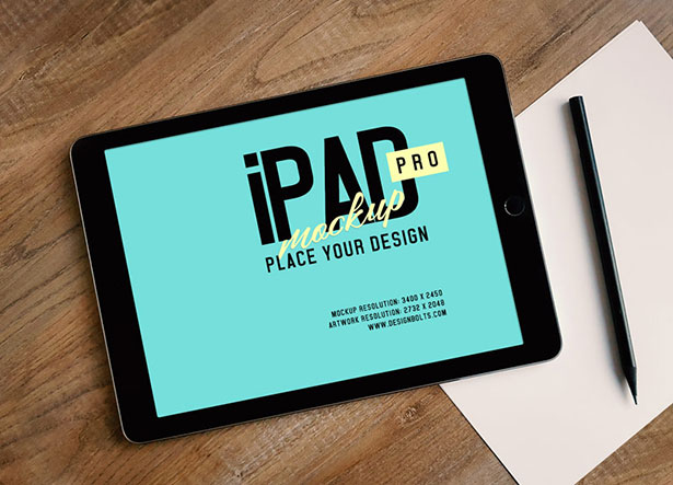 Best iPad Pro PSD Mockup Design