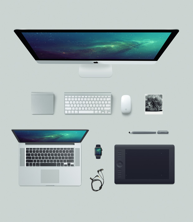 Best Mockup Kit Gadget PSD Mockup