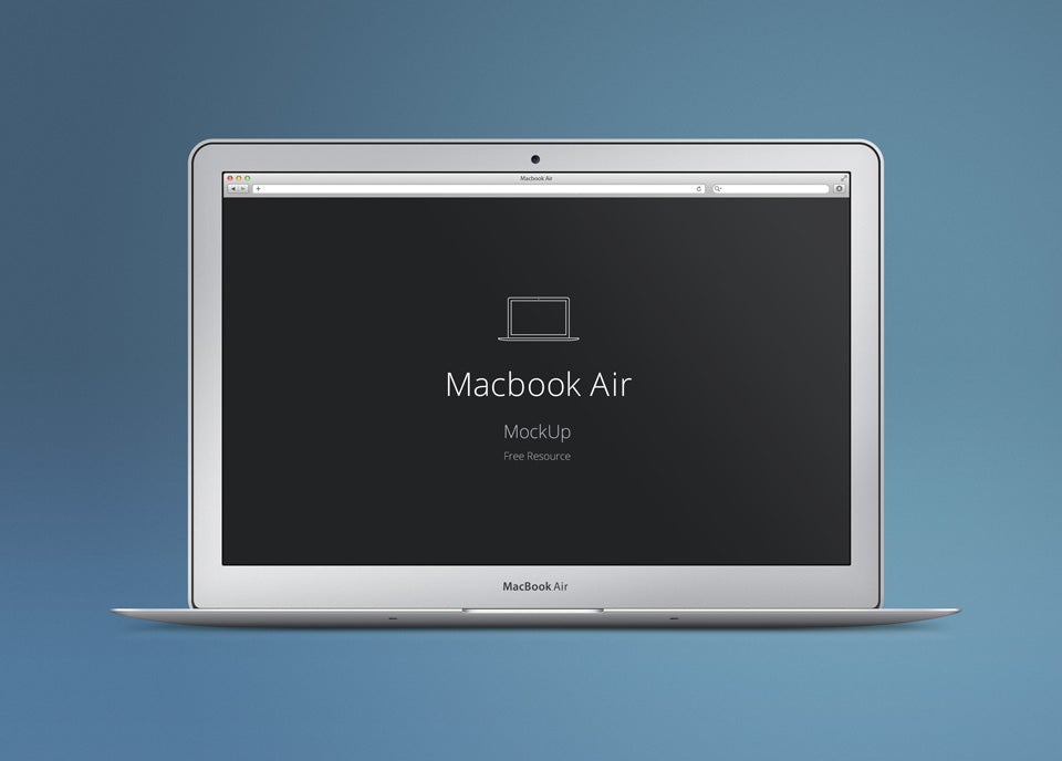 Free MacBook Air Mockup Design