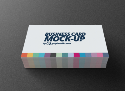 Free Stack of Business Card PSD Mockup