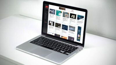 Top MacBook Pro Retina PSD Mockup
