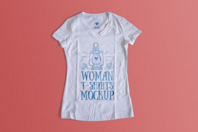 Women Stylish T-Shirt PSD Mockup