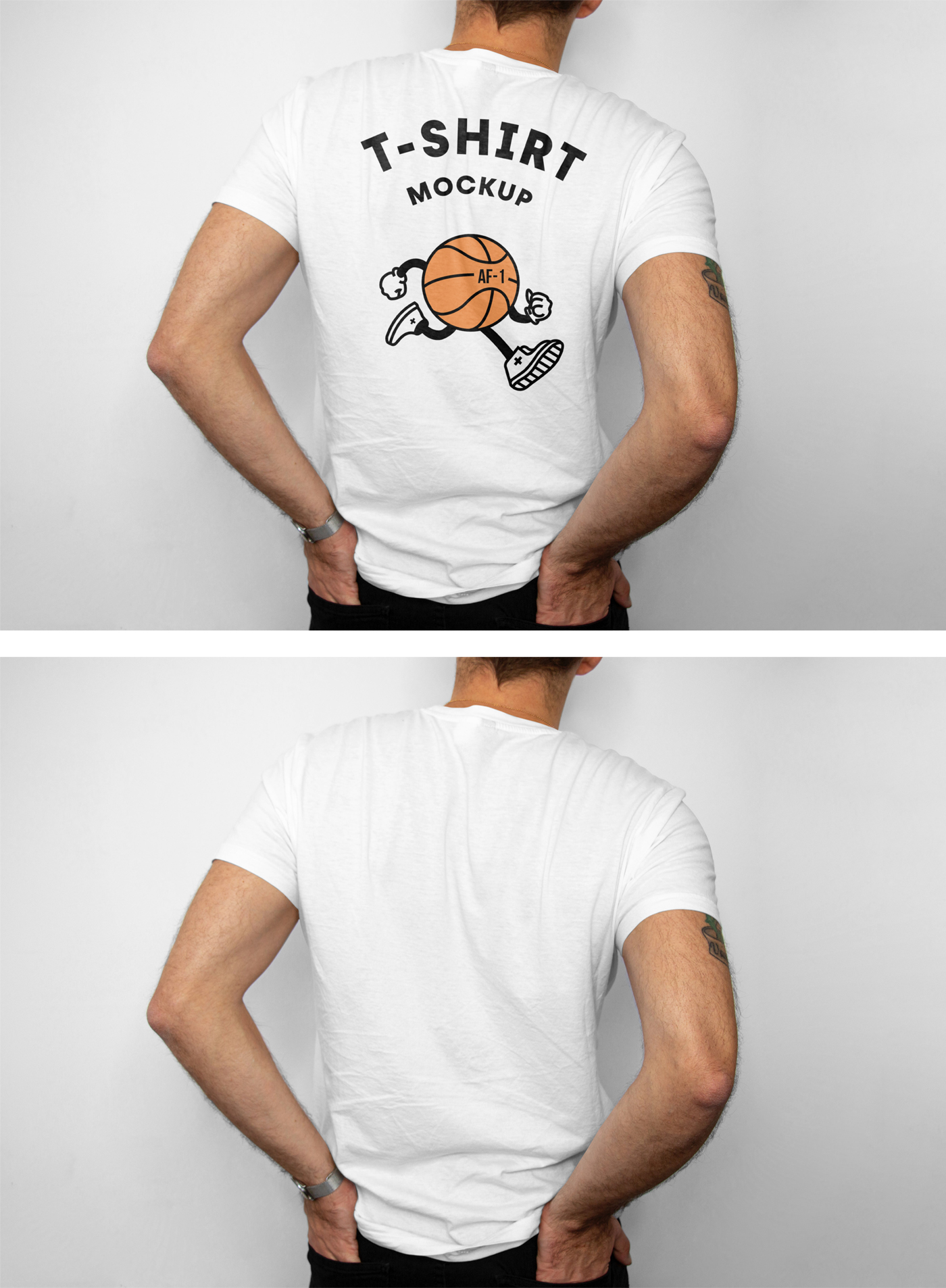 Free White T-Shirt PSD Mockup Design