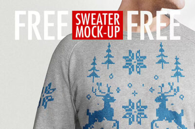 free sweater PSD mockup design