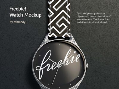 Free Hand watch Mockup Design